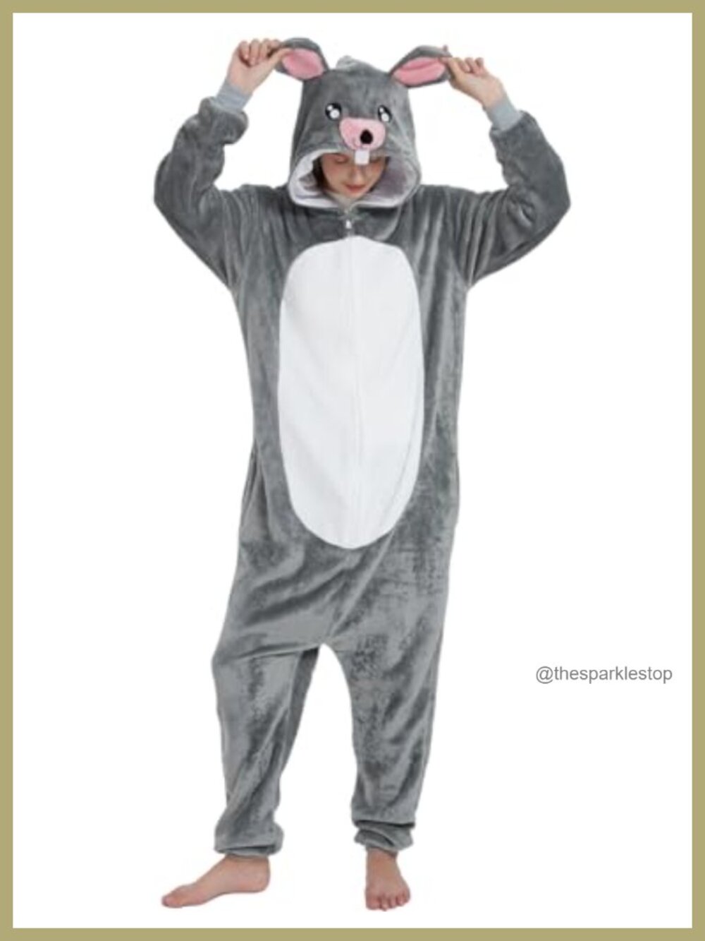 Soft Plush Mouse Onesie One Piece Pajama Halloween Cosplay Costume